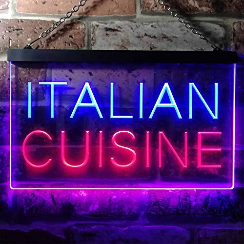 Italian Cuisine Dual LED Neon Light Sign